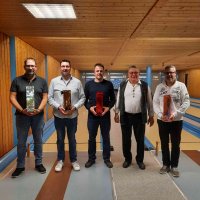 Dank an die Gruppe Zukunft Kegelabteilung Rainer Bamberger (Homepage, Sozial Media, Broschuere), Christian Buchner (stellv. Abteilungsleiter, Presse), Michael Niefnecker (Bahnwart, Jugendtrainer), Wolfgang Bamberger (Abteilungsleiter), Gerhard Fischer (Sportwart) 